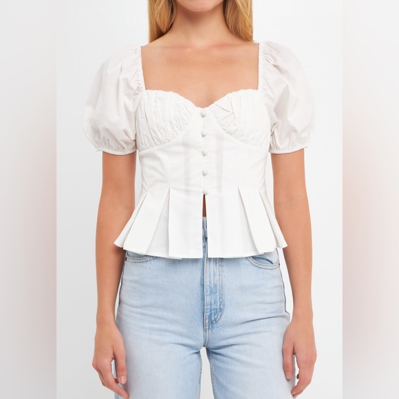 ENDLESS ROSE
CORSET TOP WITH PLEATS - Picture 3 of 8